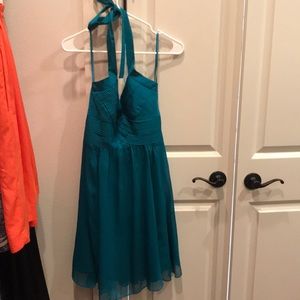 Teal Chiffon party dress